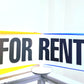 Rotating "for rent" with magnet base